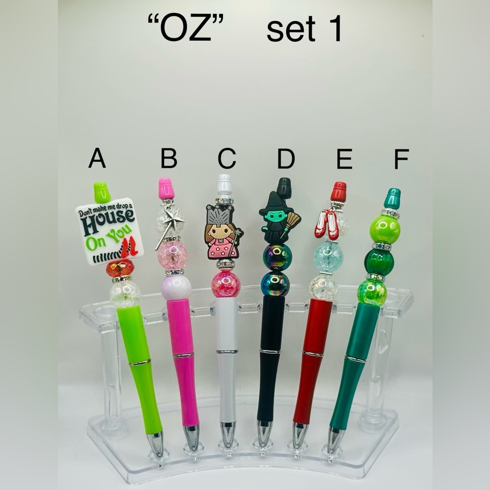 4 pc- OZ themed Beaded Pens